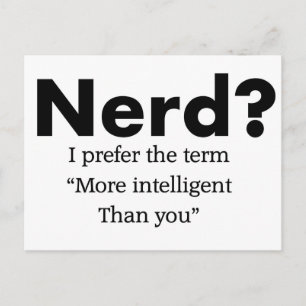Nerd Funny Quote Vykort