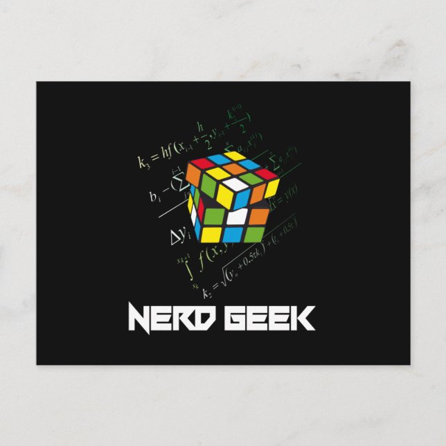 Nerd Geek Math Computer Science Funny Gift Idea Vykort (Framsida)