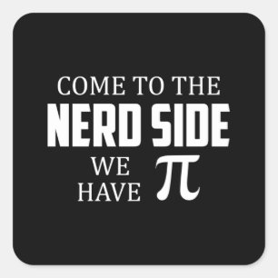 Nerd Geek Math Science Computer Funny Gift Idea Fyrkantigt Klistermärke