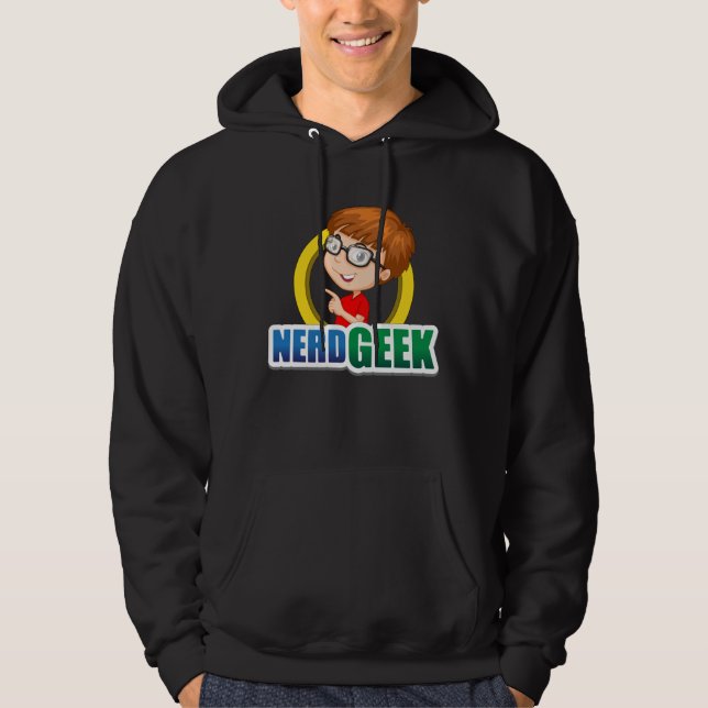 Nerd Geek Science Math Computer Funny Gift Idea Hoodie (Framsida)