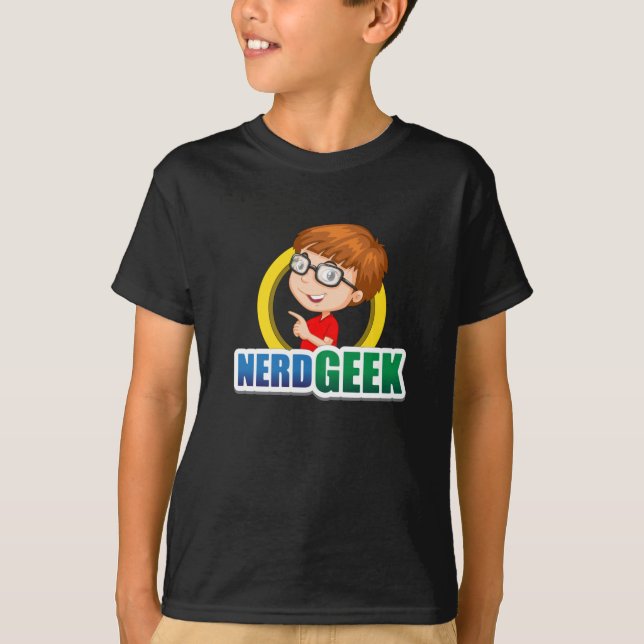 Nerd Geek Science Math Computer Funny Gift Idea T Shirt (Framsida)