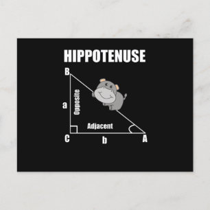 Nerd Geometry Hippotenuse Hypotenuse Math Vykort