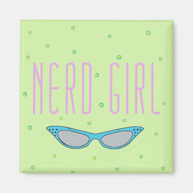 Nerd Girl Locker magnet (Framsidan)