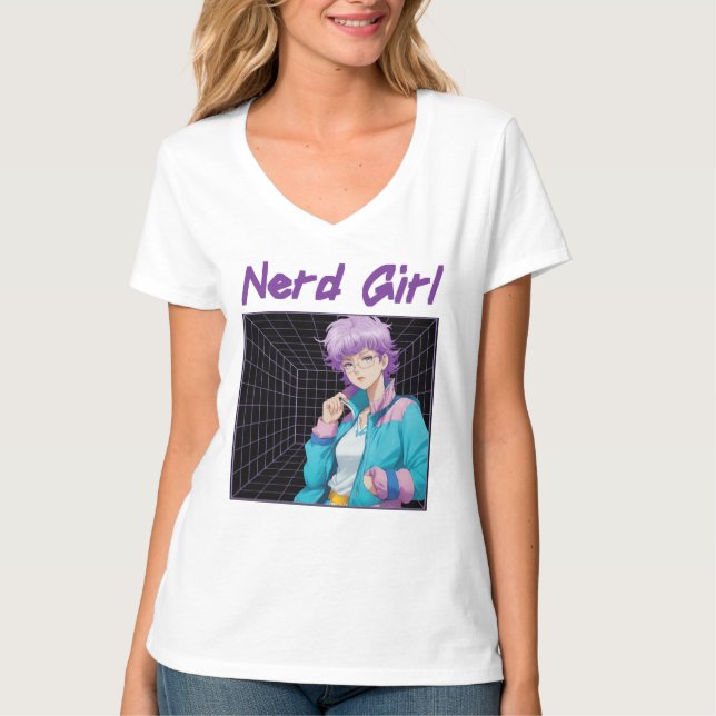 Nerd Girl  T Shirt (Framsida)