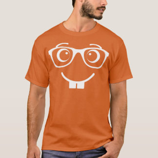 Nerd Glass Buckeners Emoticon Humor Nerd Ansikte H T Shirt
