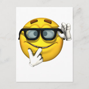 Nerd Gult Ansikte Vykort