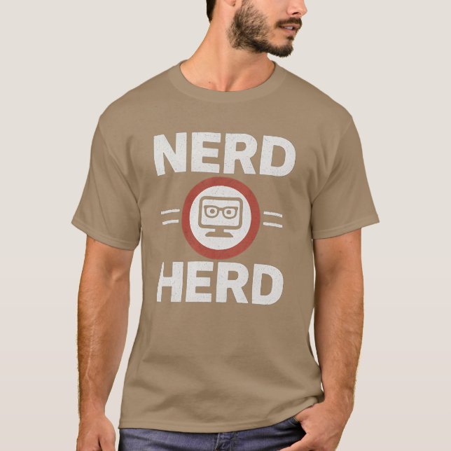 Nerd herd friend vintage t shirt (Framsida)