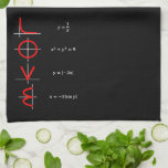 Nerd Humor | Math and Science Geek Kärlek Graph Kökshandduk<br><div class="desc">Nerds behöver också kärlek! En coola, geeky (mestadels korrekt) matteekvation humor-designad perfekt för alla vetenskapsgeek. Modern handskriven citattypgrafi med penselskript som innehåller ett handskript med avslappnad är ett underbart sätt att få en sausig roligt som är perfekt för en nervös tonåring, spelare eller vuxen. För andra färg eller matchande produkter,...</div>