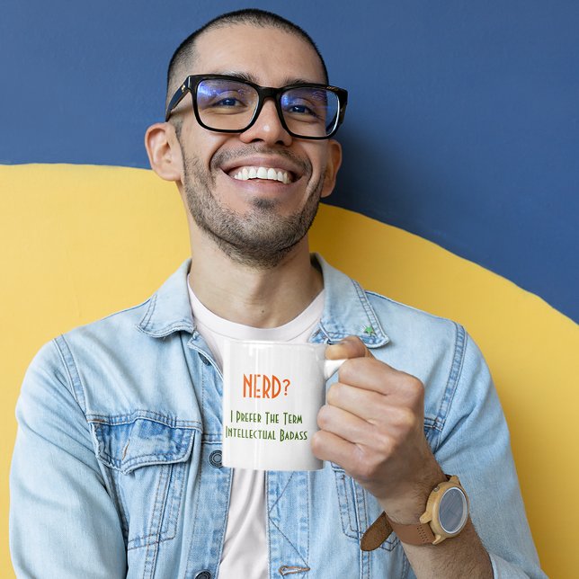 Nerd? Immateriella Badass Funny Geek Humor-citat Kaffemugg (Nerd? Intellectual Badass Funny Geek Humor Quote Coffee Mug)