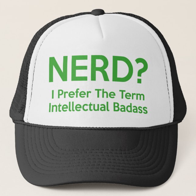 Nerd? Jag föredrar begreppet intellektuellt emblem Keps (Framsida)