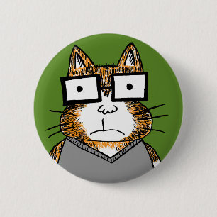 Nerd katt knapp