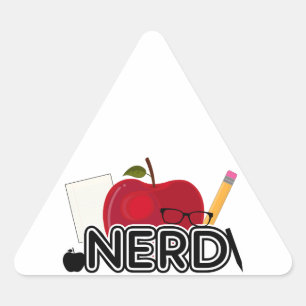Nerd - Logotyp Triangelformat Klistermärke