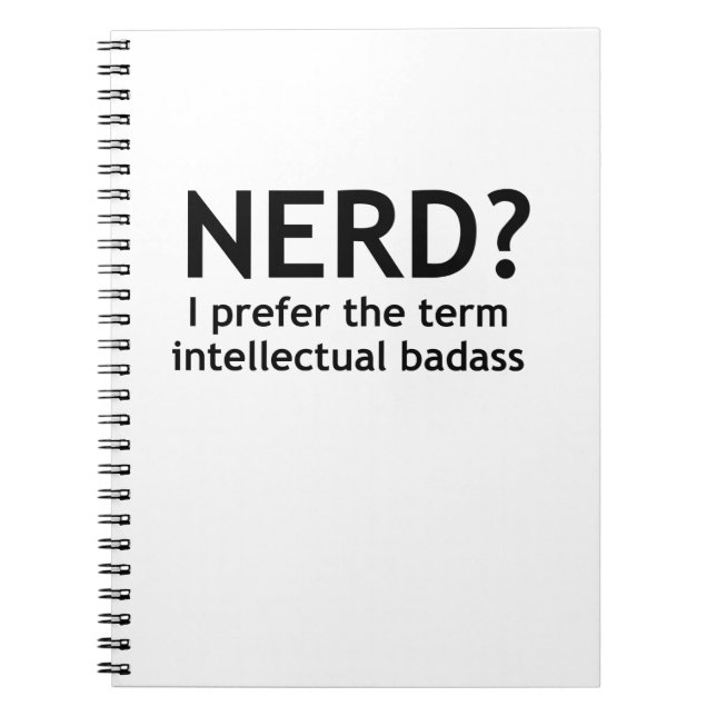 Nerd? Lustigt, geekisk design Anteckningsbok Med Spiral (Framsidan)