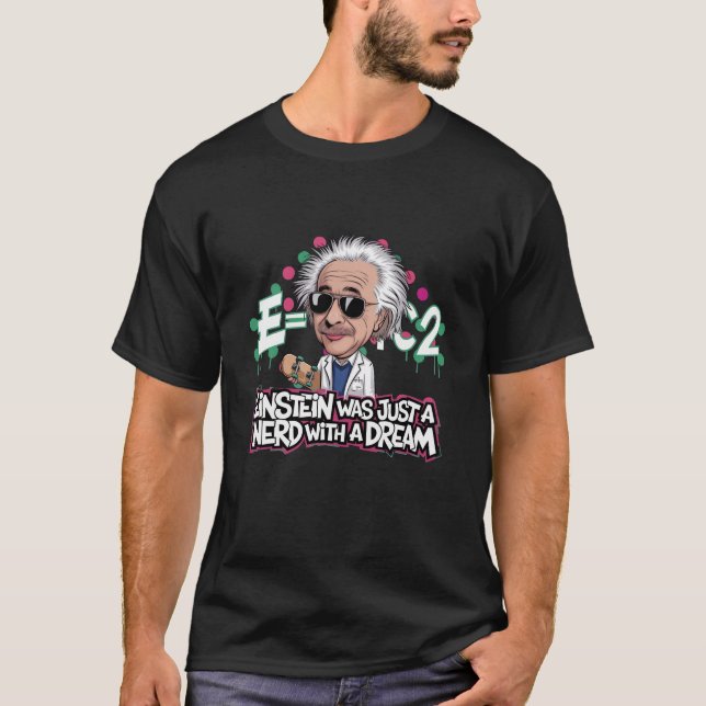 Nerd med en Dream Coola Science T-shirt (Framsida)