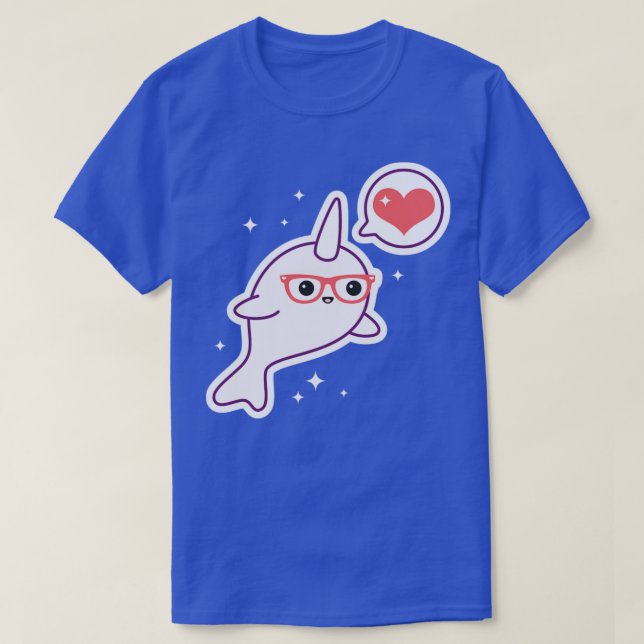 Nerd Narwhal T Shirt (Design framsida)