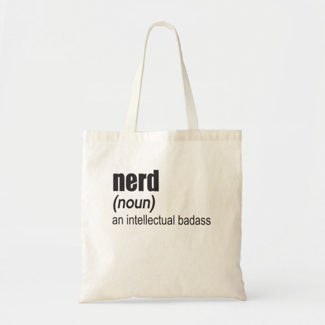 NERD (Noun) - ett intellektuellt värde Tygkasse (Framsidan)