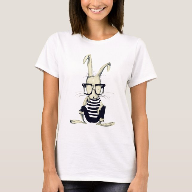 Nerd Rabbit T Shirt (Framsida)