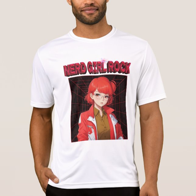 Nerd Rock Girl T-Shirt (Framsida)