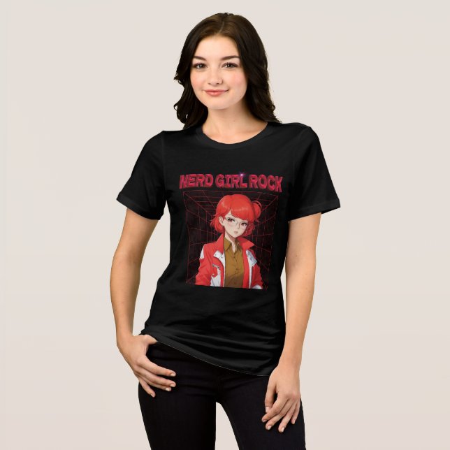 Nerd Rock Girl T-Shirt (Framsida Full)