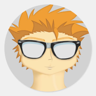Nerd Sticker Runt Klistermärke