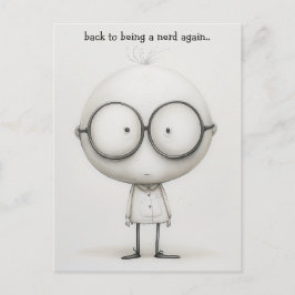 Nerd Student Vykort