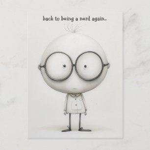 Nerd Student Vykort