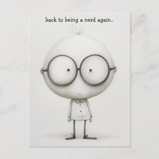 Nerd Student Vykort (Framsida)