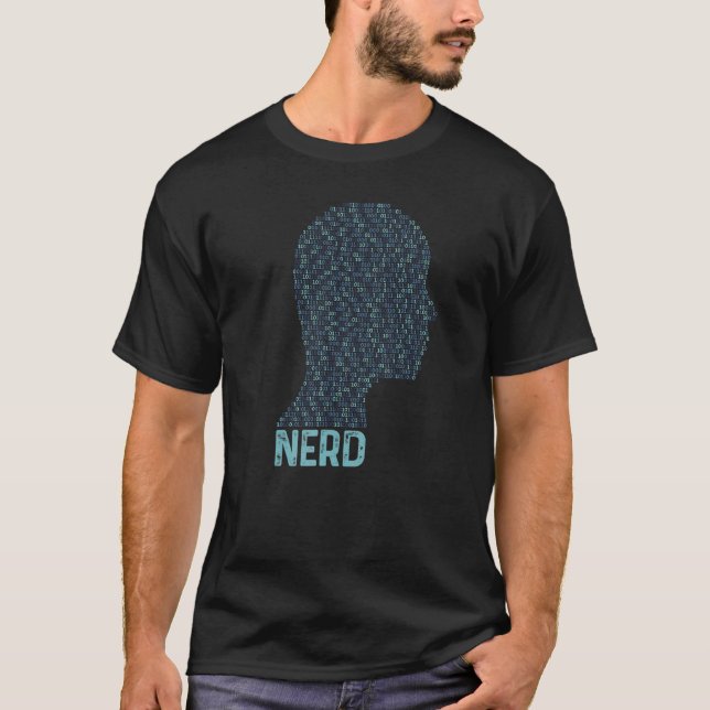 Nerd Technology Computer Programmer AI Smart Geni T Shirt (Framsida)