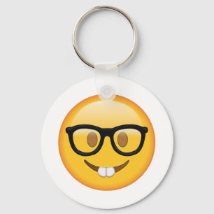 Nerd with Glasses - Emoji Nyckelring