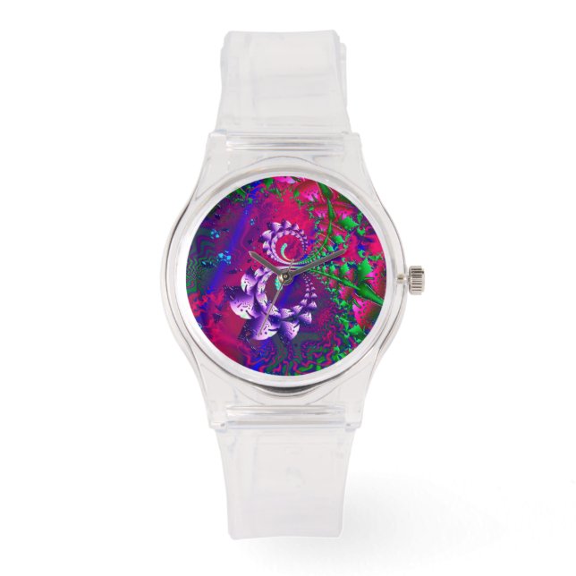 Nerdbär Psychedelic Fractal Armbandsur (Framsida)