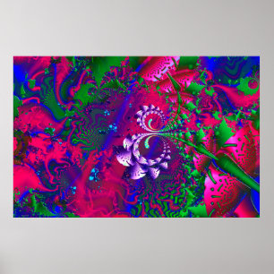 Nerdbär Psychedelic Fractal Poster