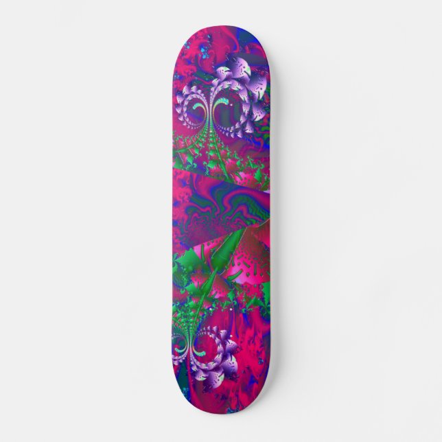 Nerdbär Psychedelic Fractal Skateboard Bräda 20 Cm (Framsida)