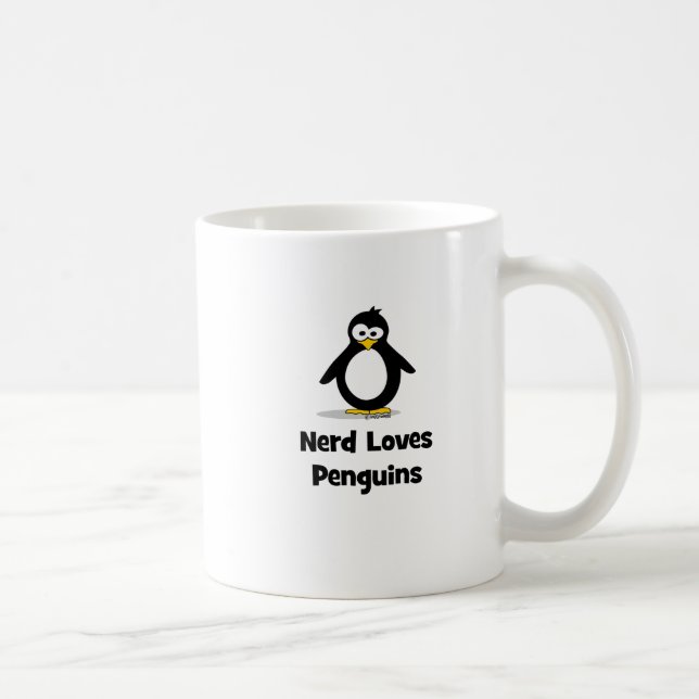Nerden älskar pingvin kaffemugg (Höger)