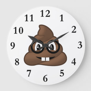 NerdexponeringsglasPoop Emoji Stor Klocka
