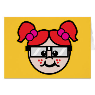 Nerdflicka Hälsningskort