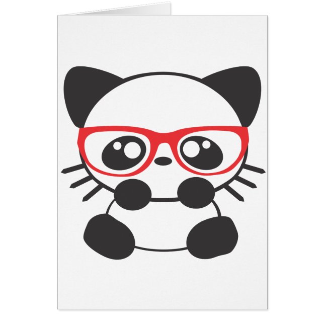 Nerdkatt Hälsningskort (Framsidan)