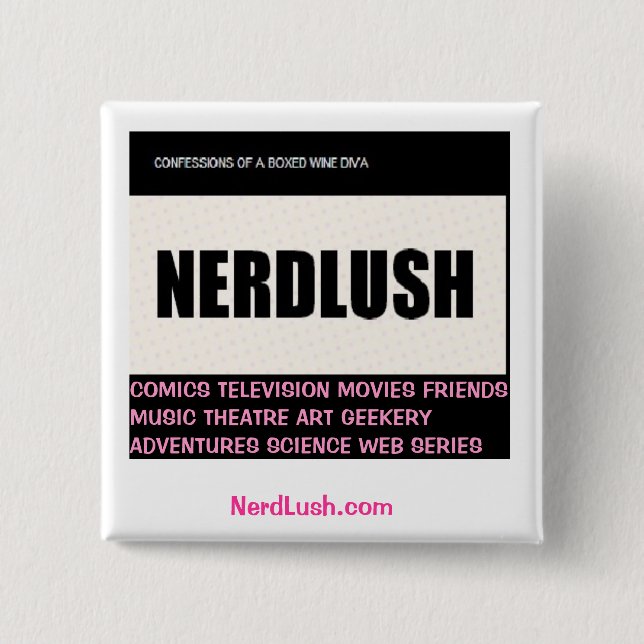 NerdLush~ kvadrerar, den NerdLush gemenskapen Knapp (Framsida)