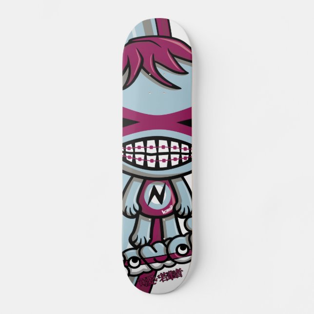 Nerdmaskot Skateboard Bräda 20,5 Cm (Framsida)