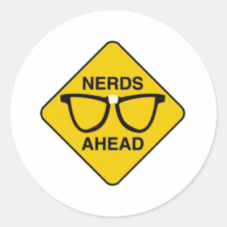 Nerds Ahead Runt Klistermärke
