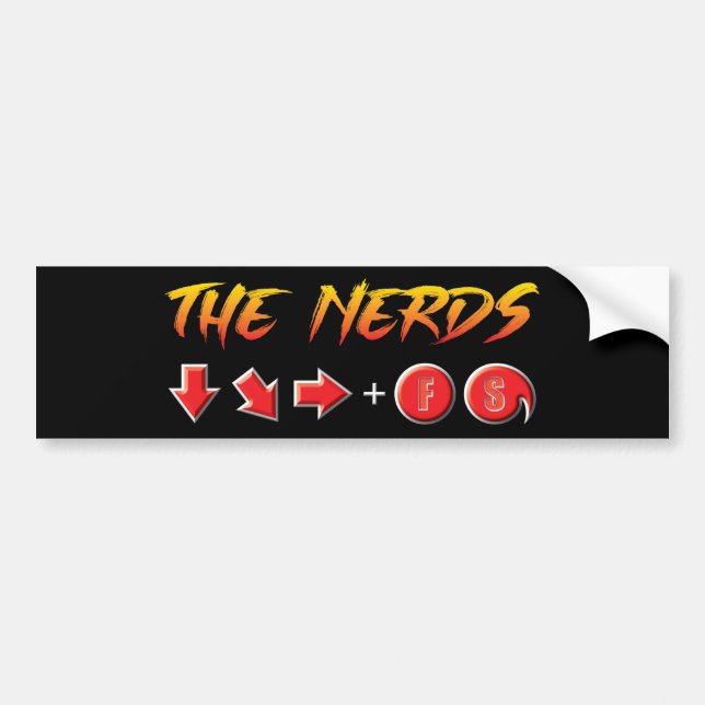 Nerds - FS-stötfångare Bildekal (Framsidan)