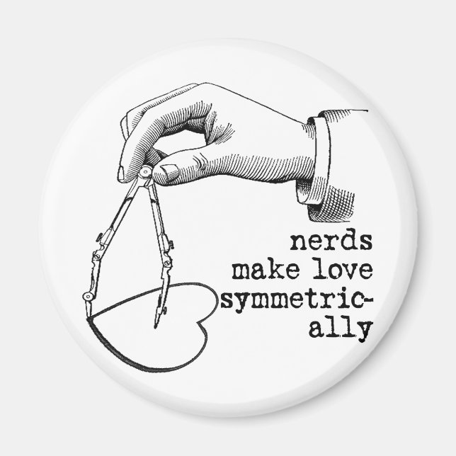 Nerds gör Kärlek symmetriskt Magnet (Framsidan)
