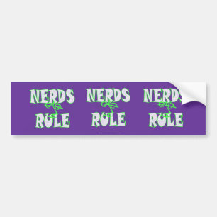 Nerds härskar den roliga humorn bildekal
