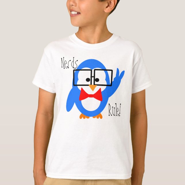 Nerds härskar pingvinT-tröja Tee Shirt (Framsida)