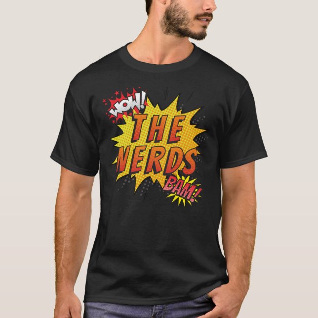 Nerds Tecknad Logotyp Shirt T Shirt (Framsida)