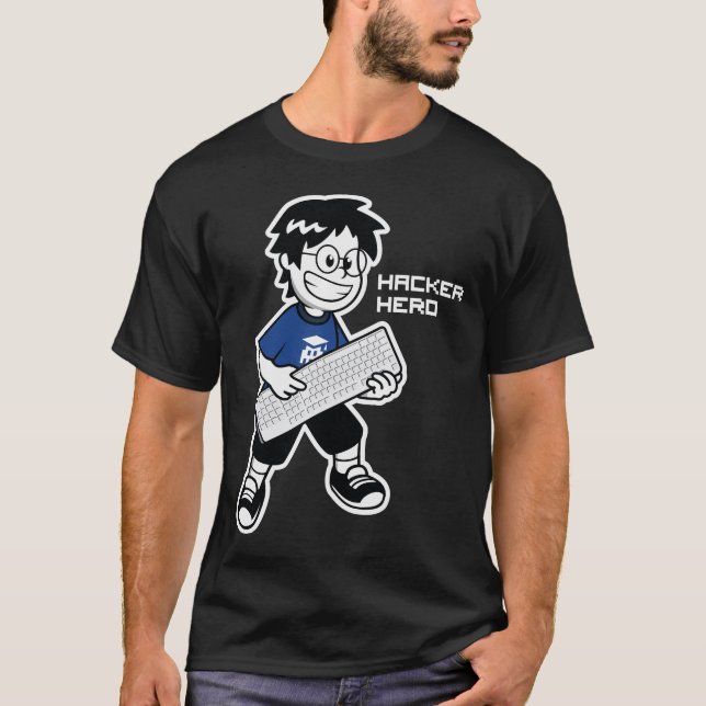 Nerdson Hacker Nerd - Produto oficial Hacktoon Tee Shirt (Framsida)