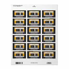 Nerdy 1980's Cassette Tape Gift Märkres Stickers Adressetikett