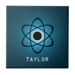Nerdy atom- belägger med tegel, slösar kakelplatta