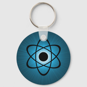 Nerdy atom- Keychain, blått Nyckelring
