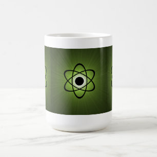 Nerdy atom- mugg, grönt kaffemugg