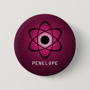 Nerdy Atomic Button, Rosa Knapp